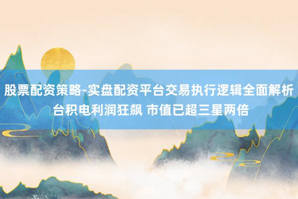 股票配资策略-实盘配资平台交易执行逻辑全面解析 台积电利润狂飙 市值已超三星两倍